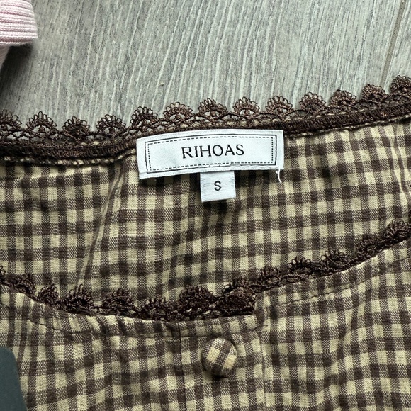 Rihoas Brown Plaid Single Breasted Vest - Picture 3 of 3